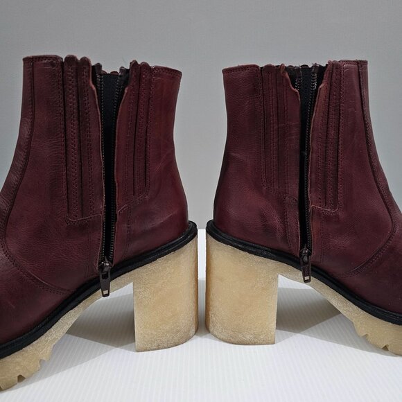 Free People Burgundy Heeled Boots - Picture 4 of 12